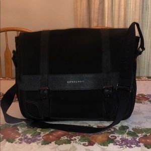 Burberry Leather/Linen Trim Men’s Messenger Bag
